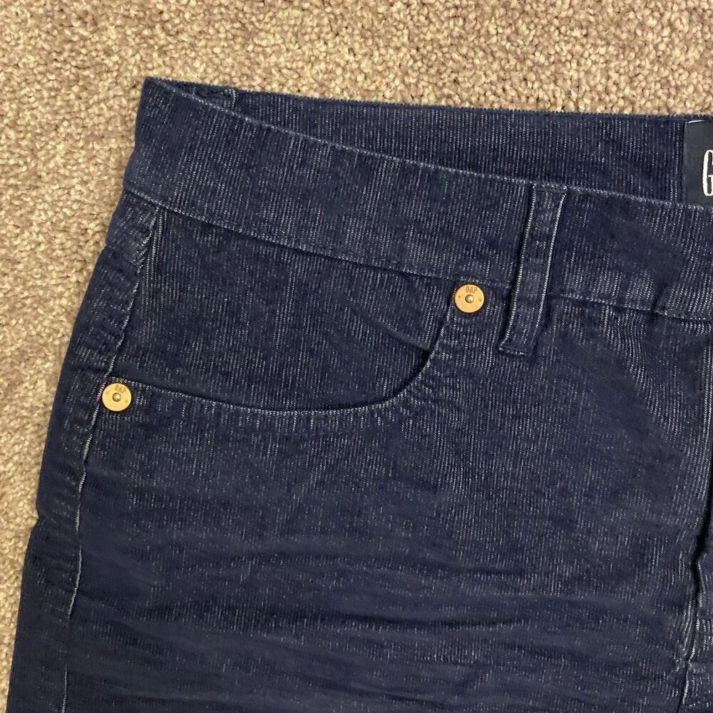 GAP Women's Corduroy Shorts 4 inch Blue Raw Edge Hem Cut Off Size 8 - NWT $49.95